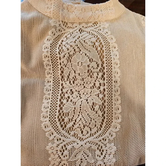 Cream Lace over Nude Short Lace Slip Cocktail Dress by Fire Los Angeles SZ SM - Picture 4 of 13